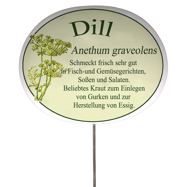 Kräuterschild mit Beschreibung (verschiedene Motive)