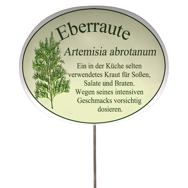 Kräuterschild mit Beschreibung (verschiedene Motive)