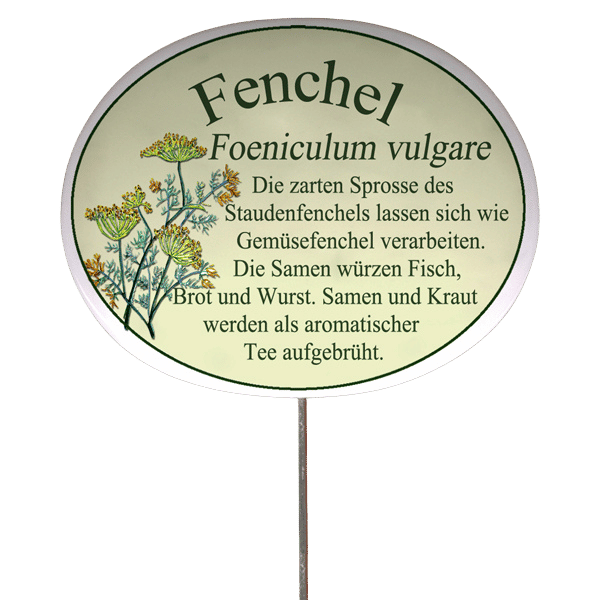 Kräuterschild mit Beschreibung (verschiedene Motive)