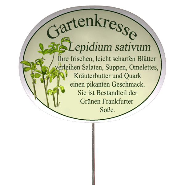 Kräuterschild mit Beschreibung (verschiedene Motive)
