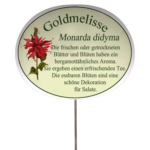 Kräuterschild mit Beschreibung (verschiedene Motive)
