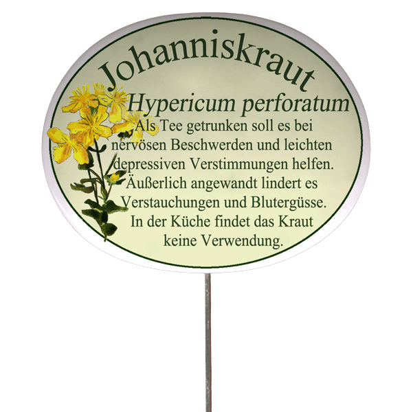 Kräuterschild mit Beschreibung (verschiedene Motive)