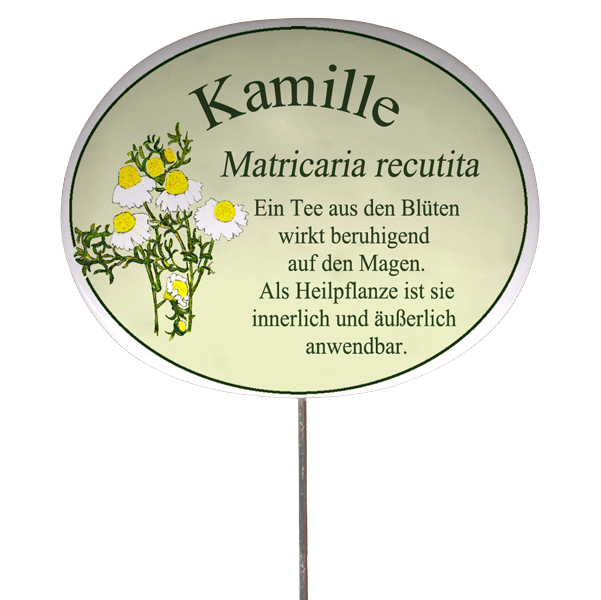 Kräuterschild mit Beschreibung (verschiedene Motive)