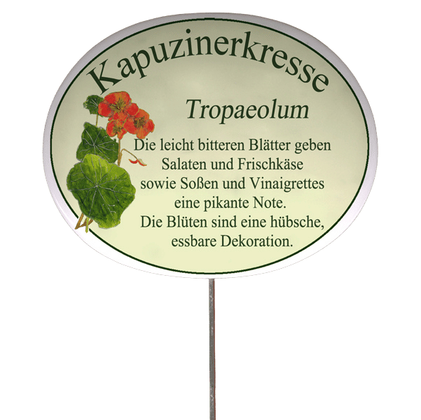 Kräuterschild mit Beschreibung (verschiedene Motive)