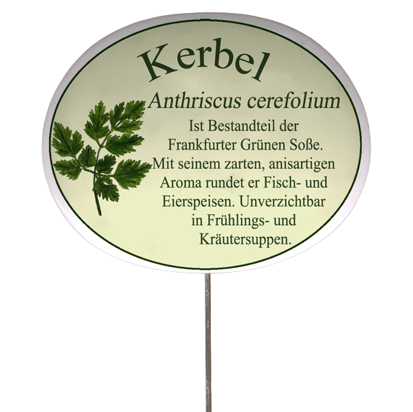 Kräuterschild mit Beschreibung (verschiedene Motive)