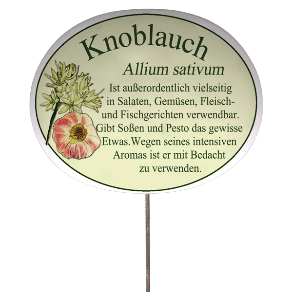 Kräuterschild mit Beschreibung (verschiedene Motive)