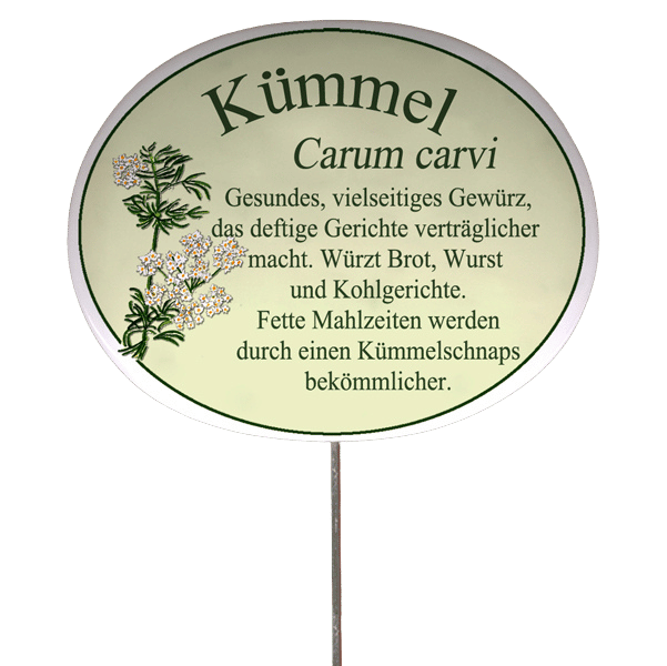 Kräuterschild mit Beschreibung (verschiedene Motive)