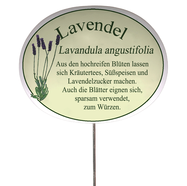 Kräuterschild mit Beschreibung (verschiedene Motive)