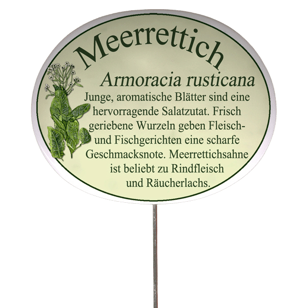 Kräuterschild mit Beschreibung (verschiedene Motive)