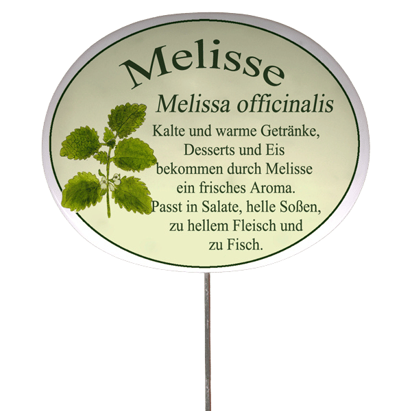 Kräuterschild mit Beschreibung (verschiedene Motive)