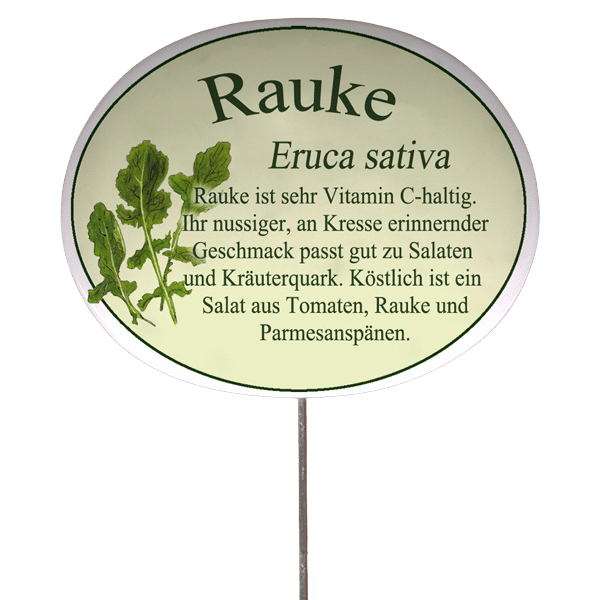 Kräuterschild mit Beschreibung (verschiedene Motive)
