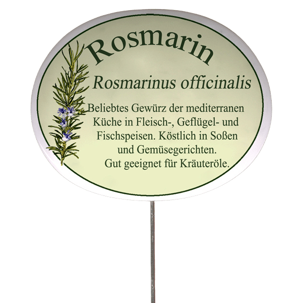Kräuterschild mit Beschreibung (verschiedene Motive)
