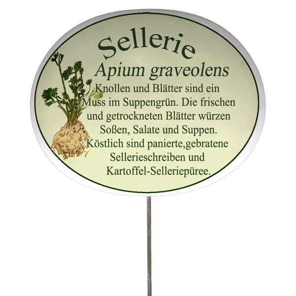 Kräuterschild mit Beschreibung (verschiedene Motive)