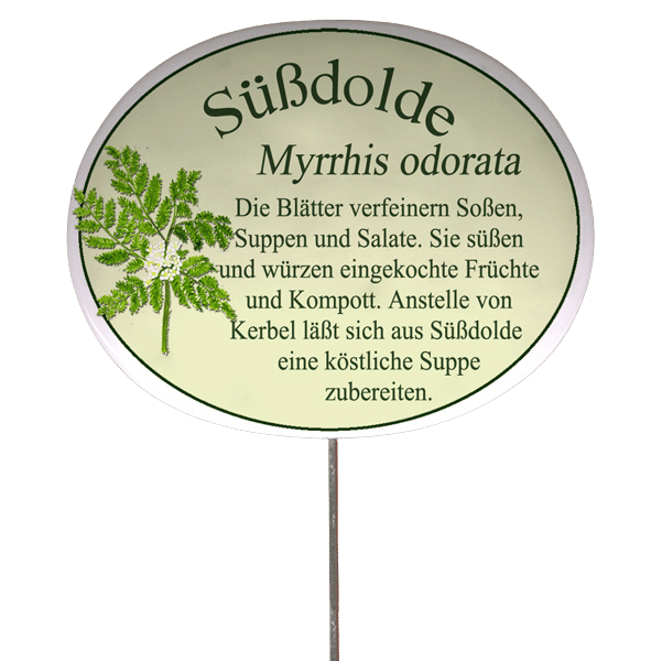 Kräuterschild mit Beschreibung (verschiedene Motive)