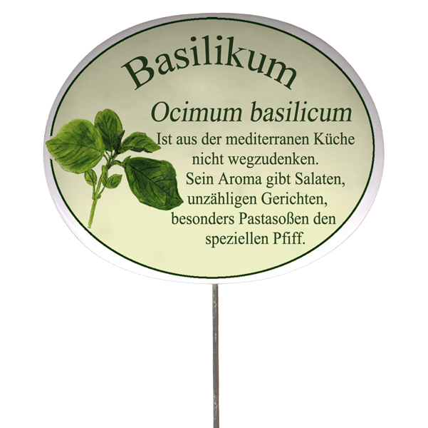 Kräuterschild mit Beschreibung (verschiedene Motive)