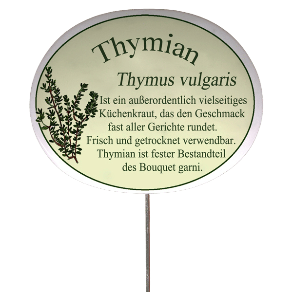 Kräuterschild mit Beschreibung (verschiedene Motive)