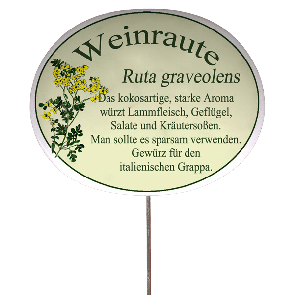 Kräuterschild mit Beschreibung (verschiedene Motive)