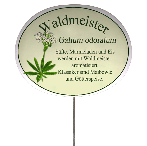 Kräuterschild mit Beschreibung (verschiedene Motive)