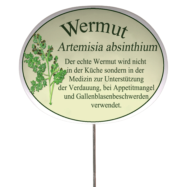 Kräuterschild mit Beschreibung (verschiedene Motive)
