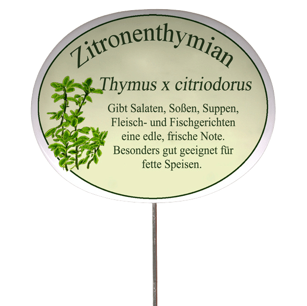 Kräuterschild mit Beschreibung (verschiedene Motive)