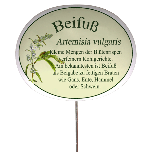 Kräuterschild mit Beschreibung (verschiedene Motive)