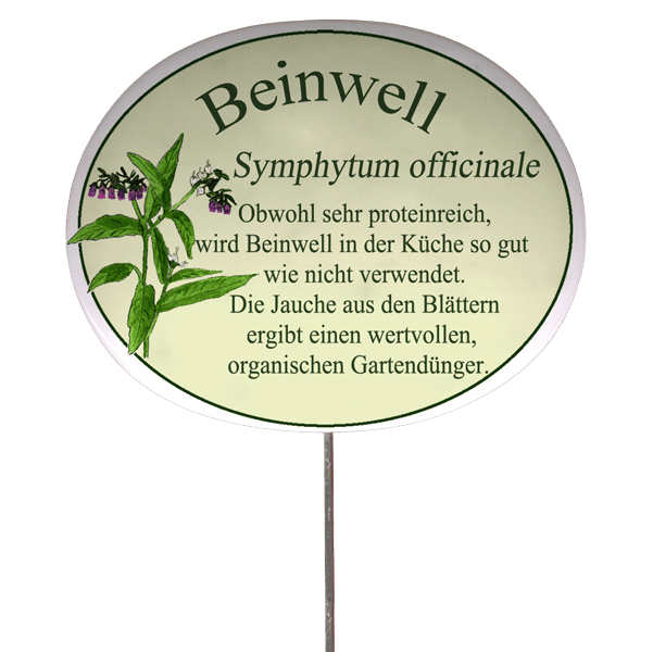Kräuterschild mit Beschreibung (verschiedene Motive)
