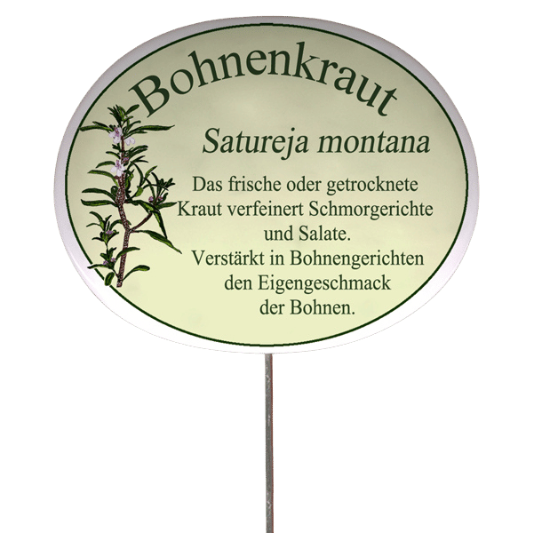 Kräuterschild mit Beschreibung (verschiedene Motive)