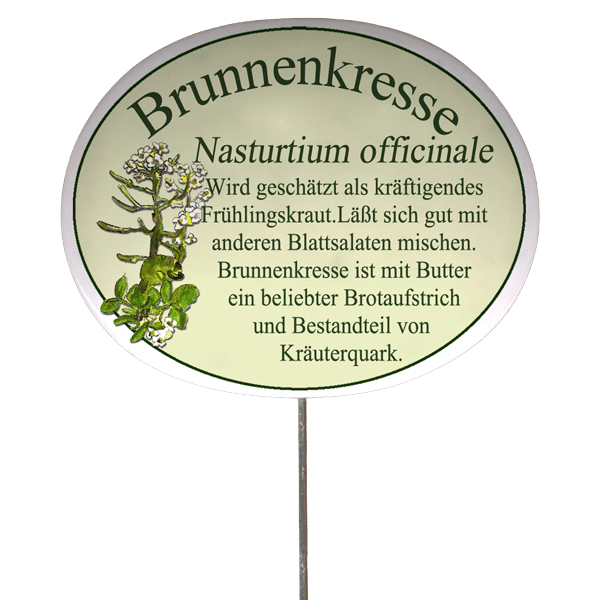 Kräuterschild mit Beschreibung (verschiedene Motive)