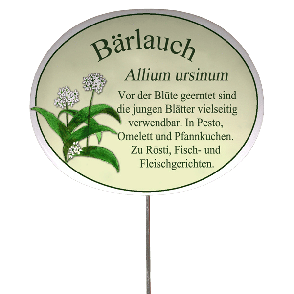 Kräuterschild mit Beschreibung (verschiedene Motive)