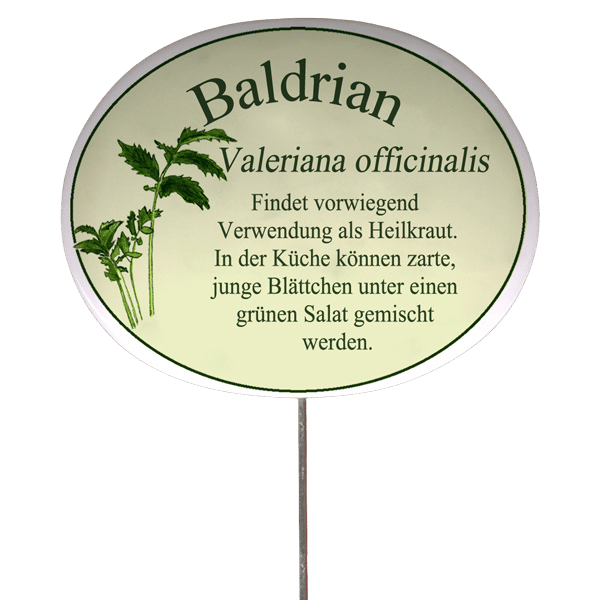 Kräuterschild mit Beschreibung (verschiedene Motive)