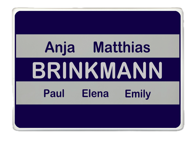 Türschild gestreift