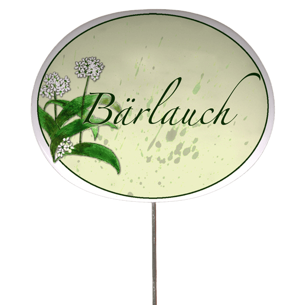 Kräuterschild mit Pflanzenskizze (verschiedene Motive)