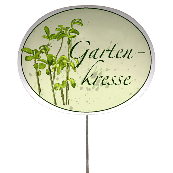 Kräuterschild mit Pflanzenskizze (verschiedene Motive)