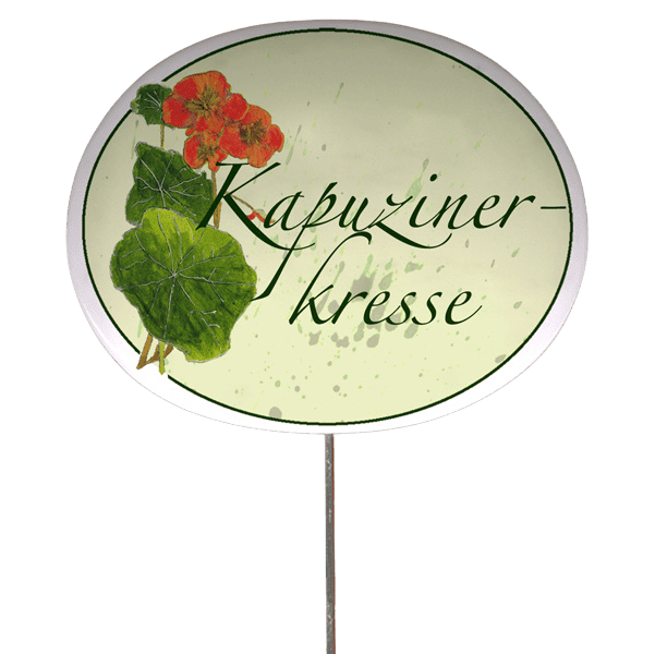 Kräuterschild mit Pflanzenskizze (verschiedene Motive)