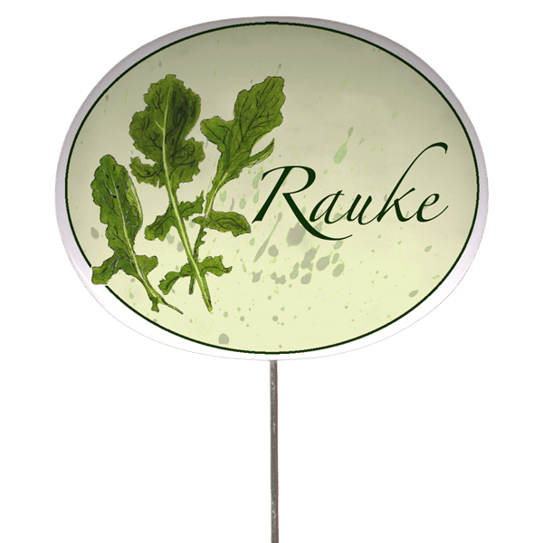 Kräuterschild mit Pflanzenskizze (verschiedene Motive)
