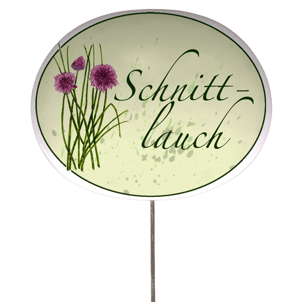 Kräuterschild mit Pflanzenskizze (verschiedene Motive)