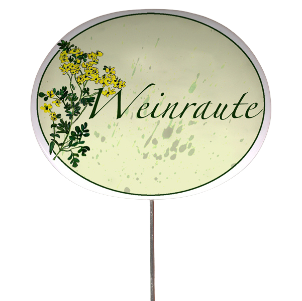 Kräuterschild mit Pflanzenskizze (verschiedene Motive)