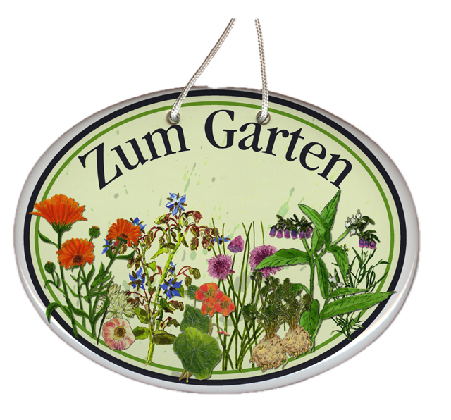 Schilder für verschiedene Gartenbereiche (verschiedene Motive)