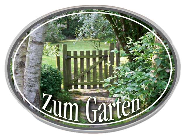 Schilder für verschiedene Gartenbereiche (verschiedene Motive)