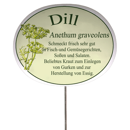 Kräuterschild mit Beschreibung (verschiedene Motive)