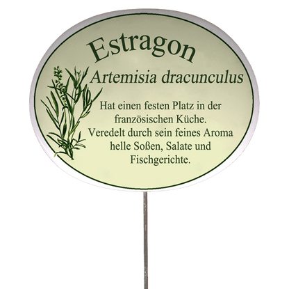 Kräuterschild mit Beschreibung (verschiedene Motive)