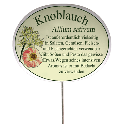 Kräuterschild mit Beschreibung (verschiedene Motive)