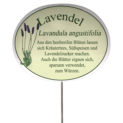 Kräuterschild mit Beschreibung (verschiedene Motive)