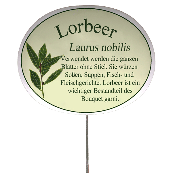 Kräuterschild mit Beschreibung (verschiedene Motive)