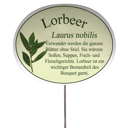 Kräuterschild mit Beschreibung (verschiedene Motive)