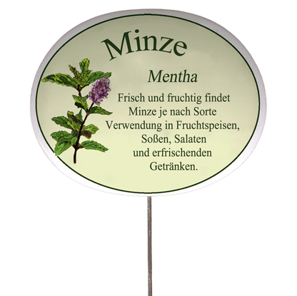 Kräuterschild mit Beschreibung (verschiedene Motive)