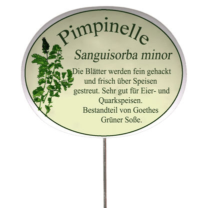 Kräuterschild mit Beschreibung (verschiedene Motive)