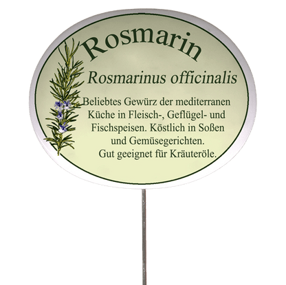 Kräuterschild mit Beschreibung (verschiedene Motive)