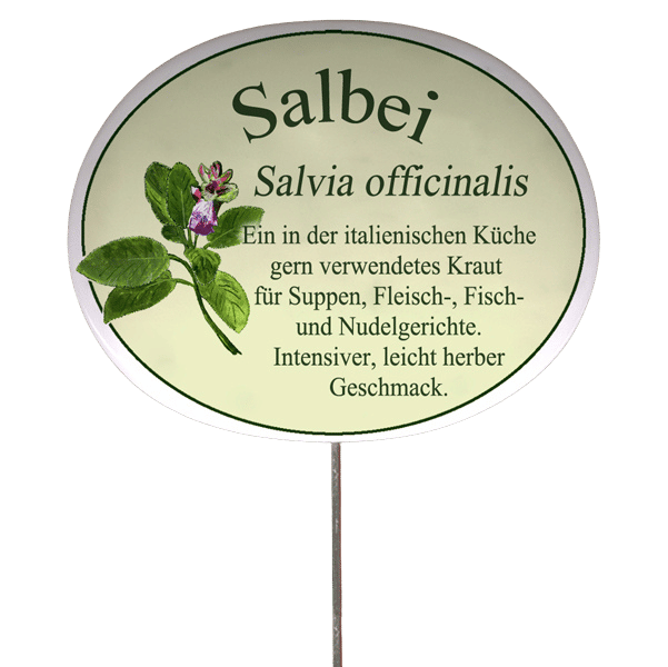 Kräuterschild mit Beschreibung (verschiedene Motive)