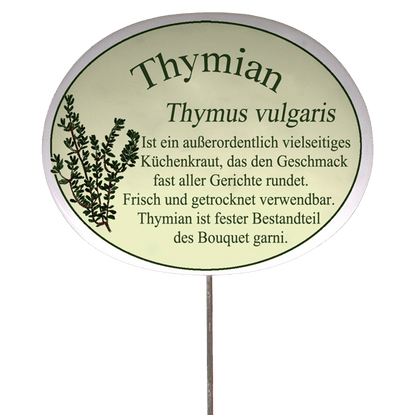 Kräuterschild mit Beschreibung (verschiedene Motive)